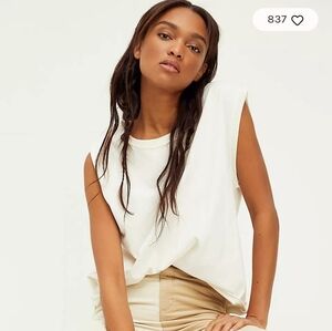 Free People We The Free Kasee Muscle Tee Jasmine Size XS